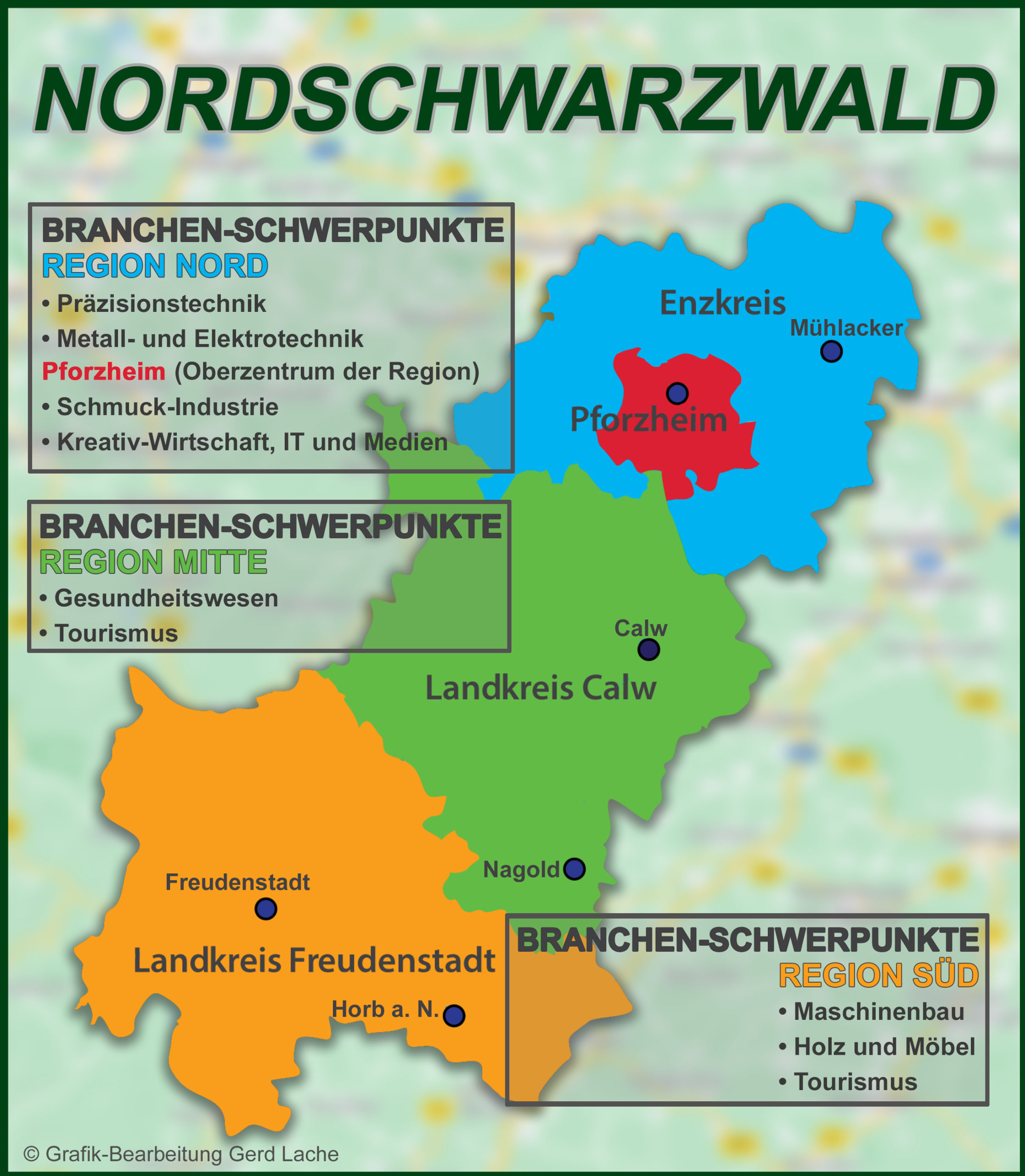 Schwerpunkte der Region Nordschwarzwald