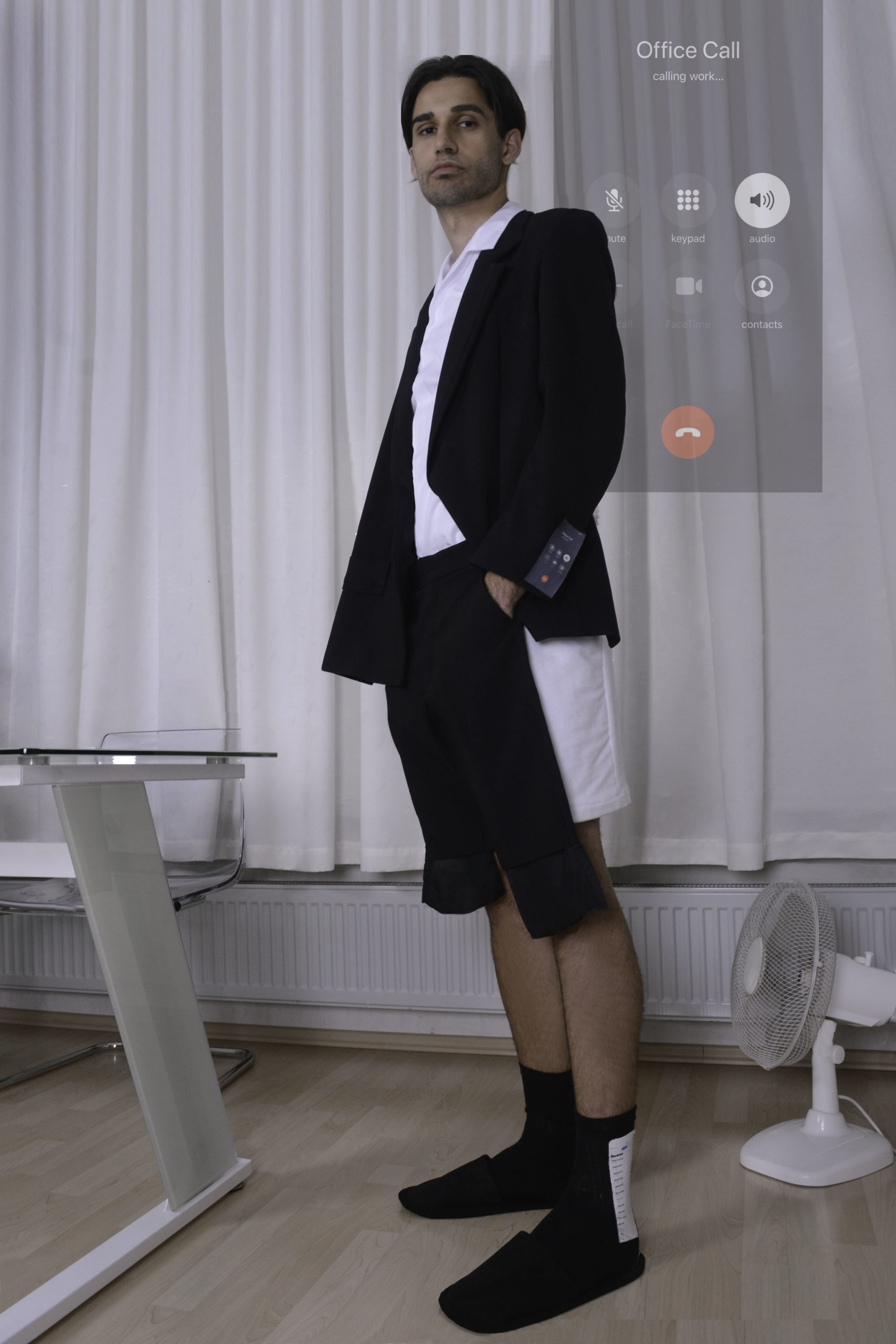 So tun als ob: Home Office-Mode für den Mann von Design-Studentin Jenny Nguyen. Foto: Jenny Nguyen