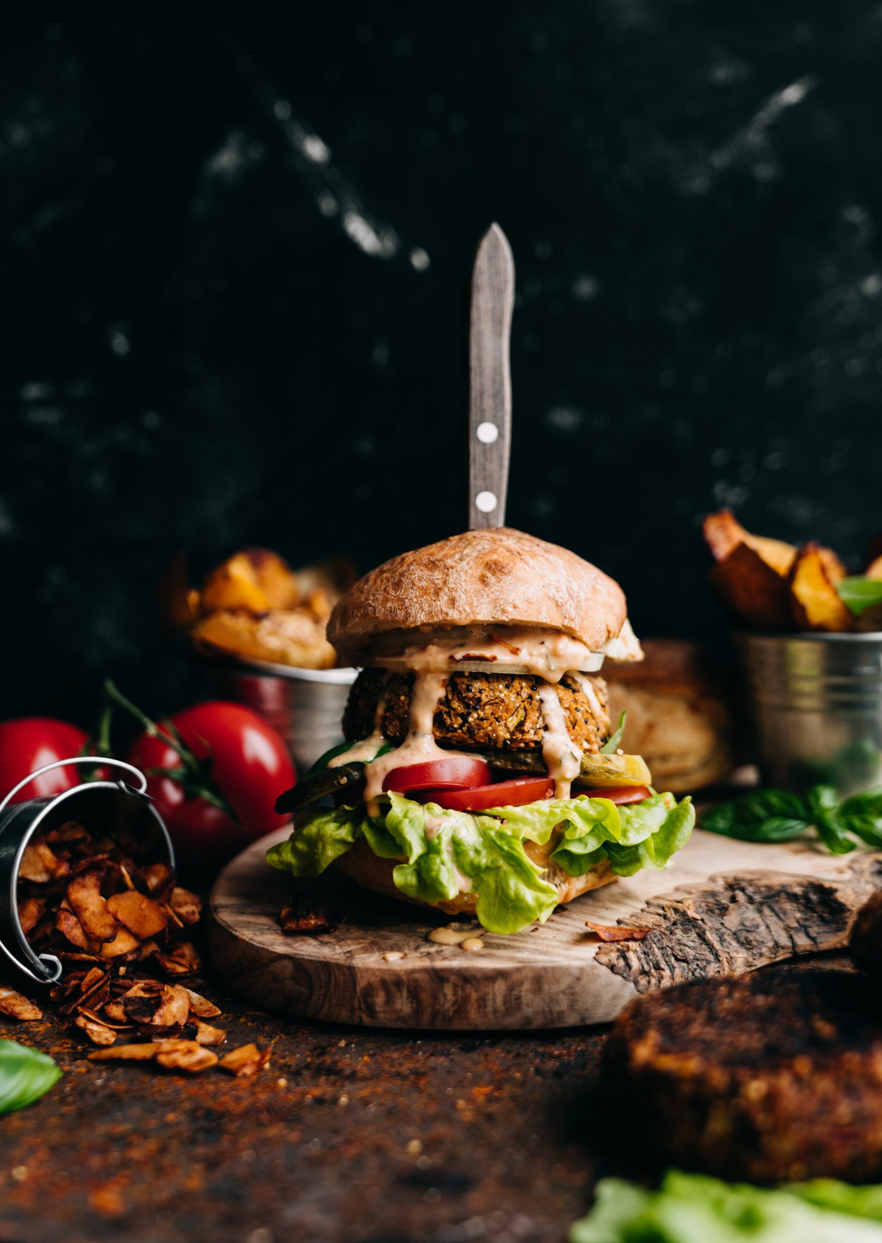  Essen, das Freude macht: Veggie-Burger von Rebekka Trunz. Foto: Rebekka Trunz