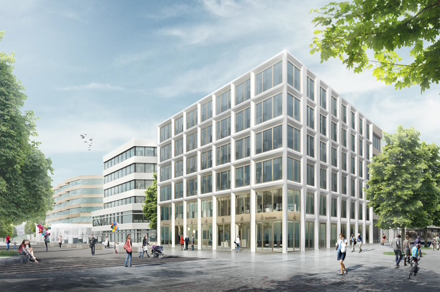 Moderne Praxen, Büros und Geschäfte: Sparkasse baut in der Westlichen Karl-Friedrich-Straße