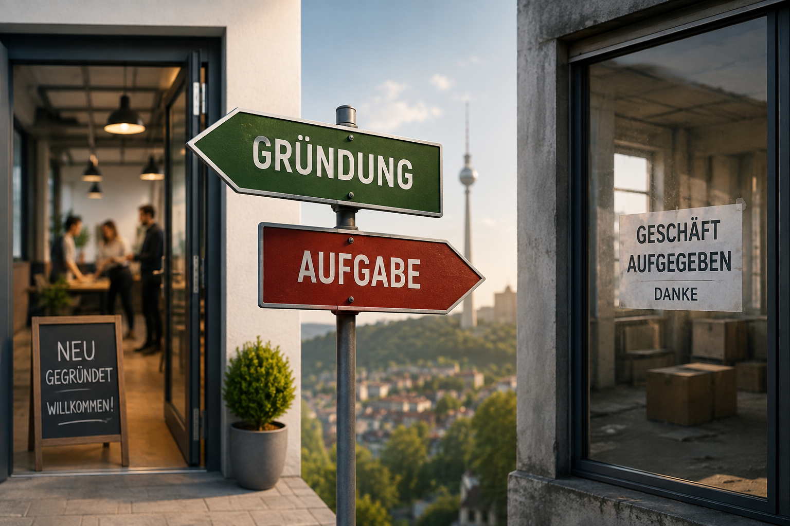 Mehr Gründungen, aber auch mehr Geschäftsaufgaben in Baden-Württemberg